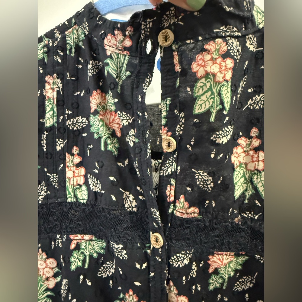 Anthropologie Pilcro Long-Sleeve Mock-Neck Swing Mini Dress S - Picture 5 of 8